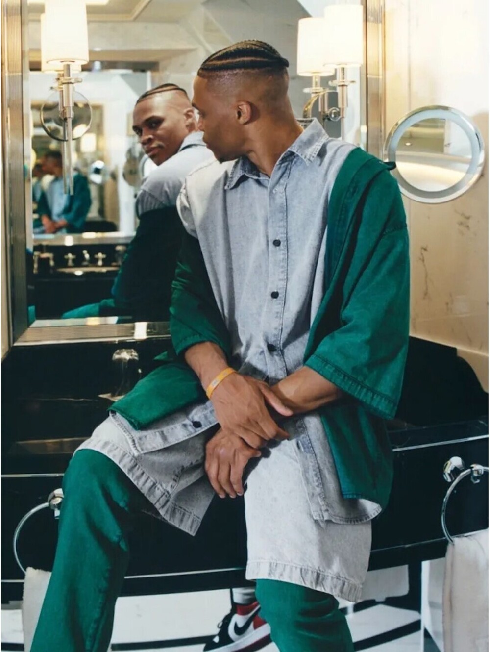 ACNE STUDIOS X WESTBROOK CAPSULE COLLECTION DISTRESSED OVERSIZED FIT SHIRT